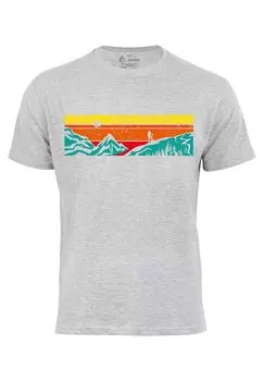 Футболка с принтом MIT BERGEN LETS HIKING Cotton Prime, цвет grau