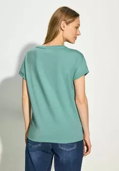 Футболка с принтом MIT Cecil, зеленый металлик