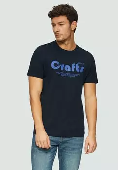 Футболка с принтом MIT CREW NECK s.Oliver, синий