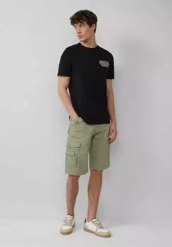 Футболка с принтом MIT CREWNECK UND ARTWORK s.Oliver, черный