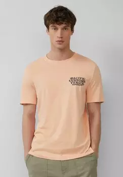 Футболка с принтом MIT CREWNECK UND ARTWORK s.Oliver, лосось