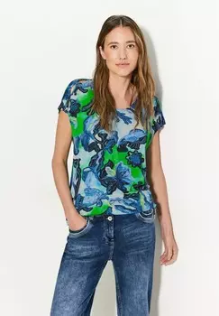 Футболка с принтом MIT CUT-OUT Cecil, кремовый