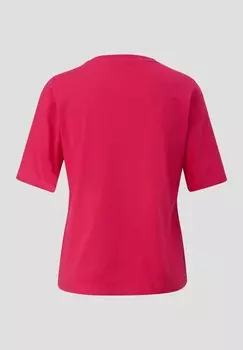Футболка с принтом MIT DEKO-TAPE AM AUSSCHNITT s.Oliver BLACK LABEL, розовый