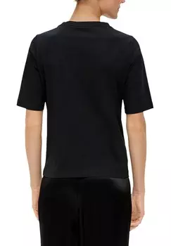 Футболка с принтом MIT DEKO-TAPE AM AUSSCHNITT s.Oliver BLACK LABEL, черный