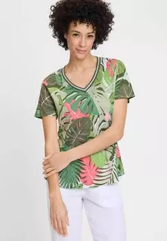 Футболка с принтом MIT EXOTISCHEN BLTTERN Olsen, мультиколор