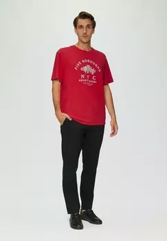 Футболка с принтом MIT FLAMMGARNSTRUKTUR s.Oliver, красный