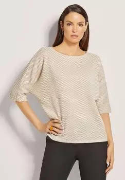 Футболка с принтом MIT FLEDERMAUS-RMELN - Blouse MADELEINE, бежевый