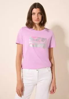 Футболка с принтом MIT FOLIEN Cecil, цвет Rosa