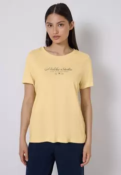Футболка с принтом MIT FOLIENWORDING Street One Studio, желтый