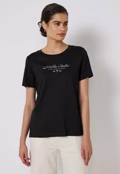 Футболка с принтом MIT FOLIENWORDING Street One Studio, черный