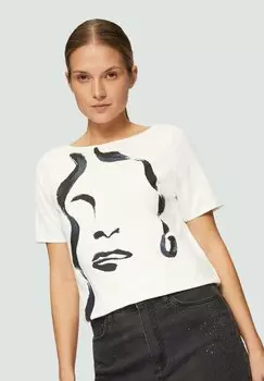 Футболка с принтом MIT FRONT s.Oliver BLACK LABEL, белый