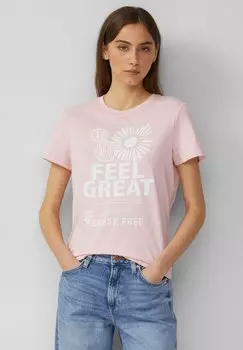Футболка с принтом MIT FRONTPRINT QS, розовый