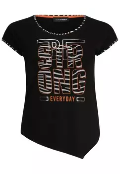 Футболка с принтом MIT GLITZERDETAILS DORIS STREICH, бежевый