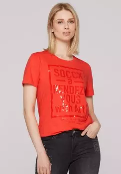 Футболка с принтом MIT GLOSSY Soccx, оранжевый