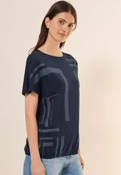 Футболка с принтом MIT GRAFIK Cecil, синий