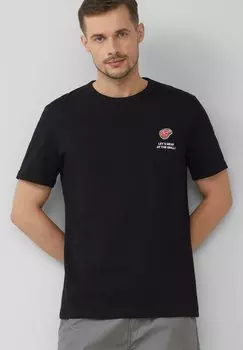 Футболка с принтом MIT GRILL-MOTIV s.Oliver, черный