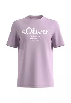 Футболка с принтом MIT GROSSEM LABEL s.Oliver, сиреневый