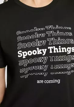 Футболка с принтом MIT HALLOWEEN-MOTIV s.Oliver, черный