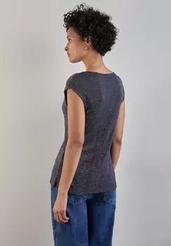 Футболка с принтом MIT HERZAUSSCHNITT Street One, синий