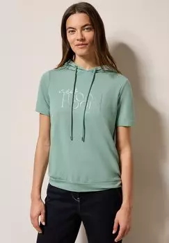 Футболка с принтом MIT KAPUZE Cecil, металлик зеленый