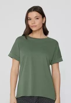 Футболка с принтом MIT KIMONO-AUFSCHLAG Tezenis, оливковый