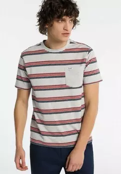 Футболка с принтом MIT KURZEN ARMELN UND STREIFEN UND G BENDORFF, серый