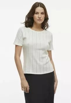 Футболка с принтом MIT KURZEN RMELN RUNDHALS VILA, белый