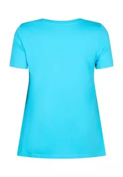 Футболка с принтом MIT KURZEN RMELN Zizzi, цвет Mottled Blue