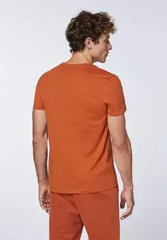 Футболка с принтом MIT LABEL SCHRIFTZUG AUS Oklahoma Jeans, коричневый