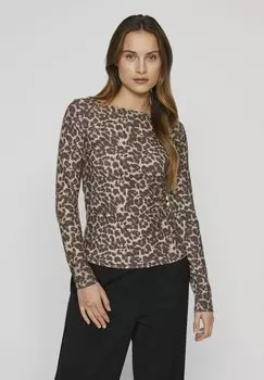 Футболка с принтом MIT LANGEN RMELN LEOPRINT VILA, мультиколор