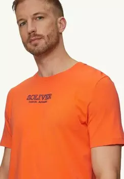 Футболка с принтом MIT LOGO-MOTIVEN s.Oliver, абрикос