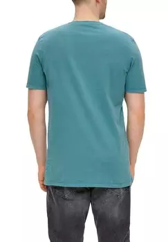 Футболка с принтом MIT LOGO PATCH s.Oliver, бирюзовый