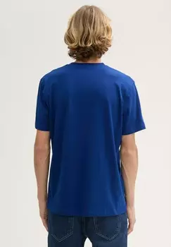 Футболка с принтом MIT LOGO TOM TAILOR DENIM, синий