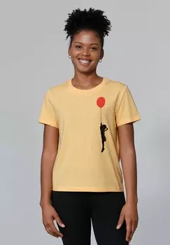 Футболка с принтом MIT LUFTBALLON watapparel, желтый