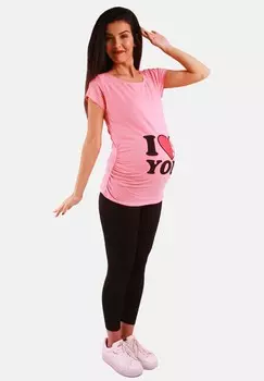 Футболка с принтом MIT MOTIV I LOVE YOU M.M.C., лососевый