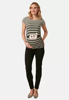 Футболка с принтом MIT MOTIV WINKE WINKE M.M.C., серый