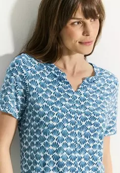 Футболка с принтом MIT PRINT Cecil, синий металлик