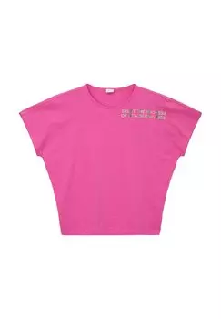 Футболка с принтом MIT PRINT-DETAIL s.Oliver, цвет pink