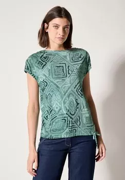 Футболка с принтом MIT RAFFUNG Cecil, металлик зеленый