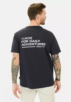 Футболка с принтом MIT RCKEN camel active, темно-синий