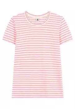 Футболка с принтом MIT RUNDHALSAUSSCHNITT Petit Bateau, цвет avalanche shocking