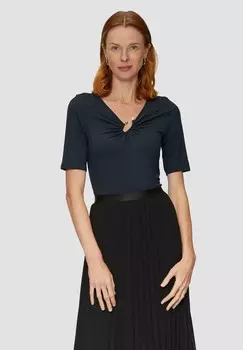 Футболка с принтом MIT SCHMUCKPERLEN DETAIL s.Oliver BLACK LABEL, черный