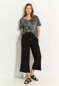 Футболка с принтом MIT STICKEREI Cecil, черный