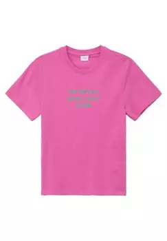 Футболка с принтом MIT STICKEREI s.Oliver, цвет pink