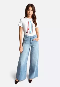 Футболка с принтом MIT STRASS-SCHRIFTZUG Rich & Royal, белый