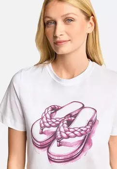 Футболка с принтом MIT STRASSVERZIERTEM Rich & Royal, белый