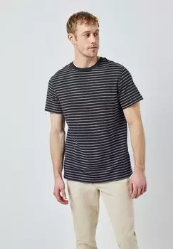 Футболка с принтом MIT STRUKTURSTREIFEN Street One MEN, синий