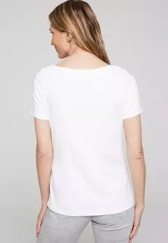 Футболка с принтом MIT U BOOT AUSSCHNITT Soccx, белый