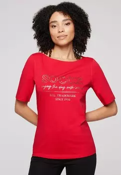 Футболка с принтом MIT U-BOOTAUSSCHNITT Soccx, красный