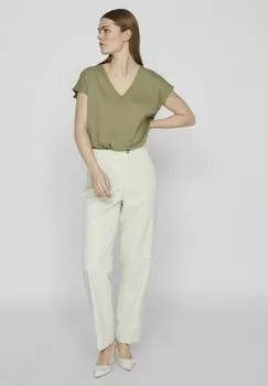 Футболка с принтом MIT V-AUSSCHNITT FLGELRMEL VILA, зеленый